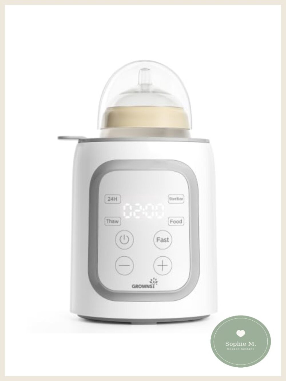 8-in-1 Fast Bottle Warmer with Timer, BPA Free, Auto Shut Off, Night Feeding